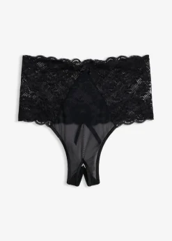 Tanga de talle alto con abertura y cadena desmontable