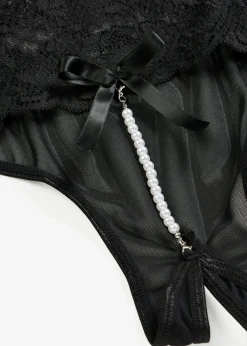 Tanga de talle alto con abertura y cadena desmontable