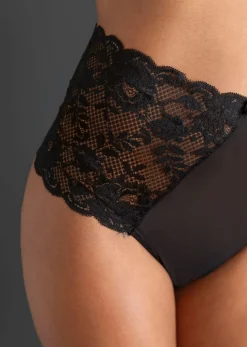 Tanga de talle alto con abertura y cadena desmontable