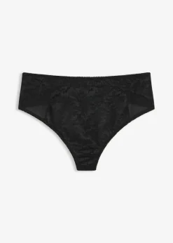 Tanga de talle alto con encaje delicado