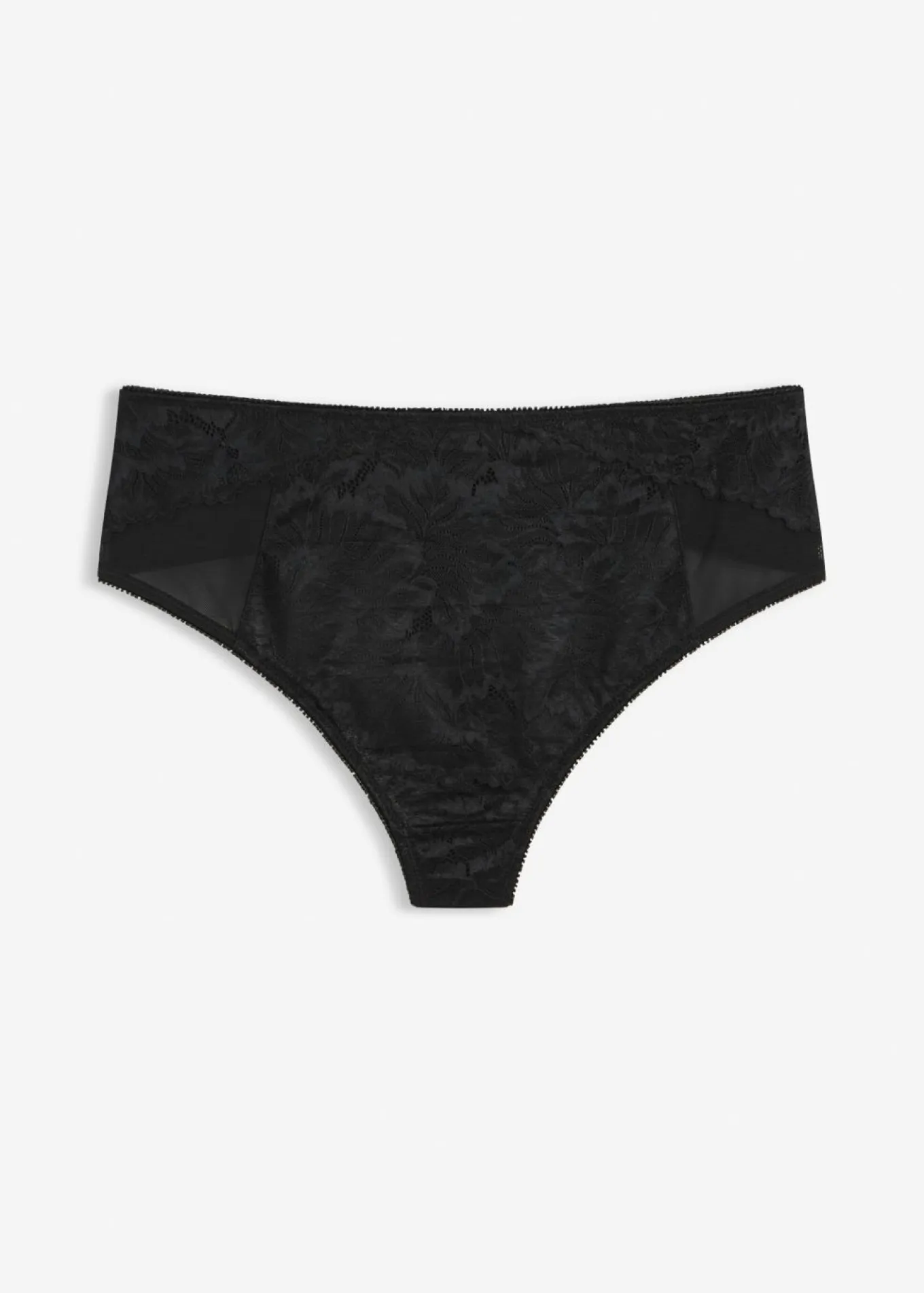 Tanga de talle alto con encaje delicado