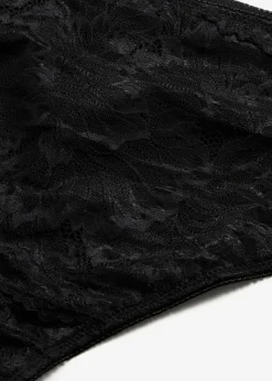 Tanga de talle alto con encaje delicado