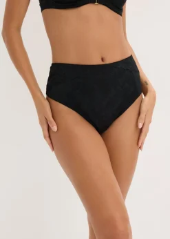 Tanga de talle alto con encaje delicado