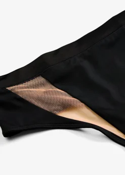 Tanga de talle alto con insertos transparentes