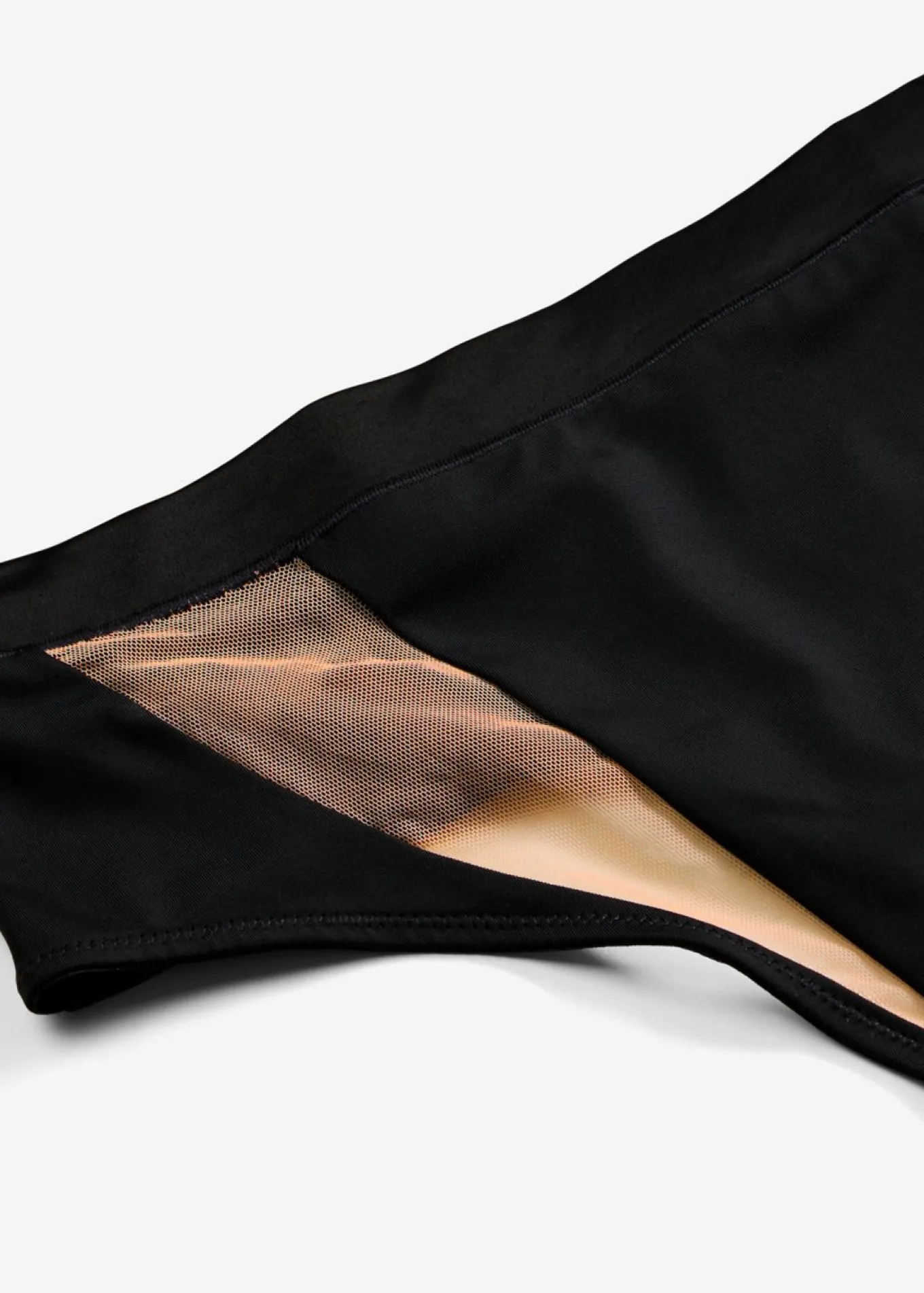Tanga de talle alto con insertos transparentes