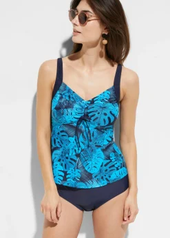 Tankini (2 piezas) con fruncido