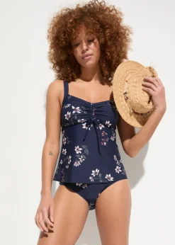 Tankini (2 piezas) con fruncido