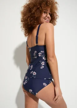 Tankini (2 piezas) con fruncido