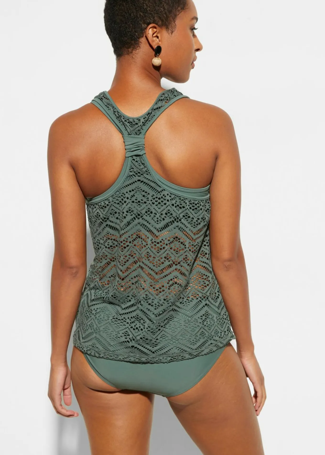 Tankini (2 piezas) de encaje