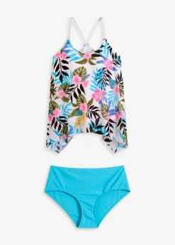 Tankini (2 piezas) de malla estampado