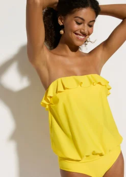 Tankini bandeau (2 piezas) con tirantes multiposición