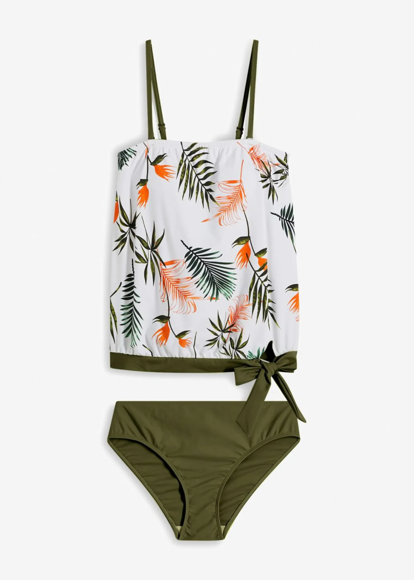 Tankini bandeau (2 piezas) con tirantes multiposición