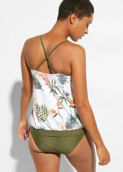 Tankini bandeau (2 piezas) con tirantes multiposición