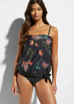 Tankini bandeau (2 piezas) con tirantes multiposición