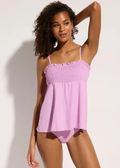 Tankini bandeau con nido de abeja (2 piezas)