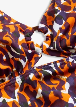 Tankini con cuello halter (2 piezas) con detalle de anilla