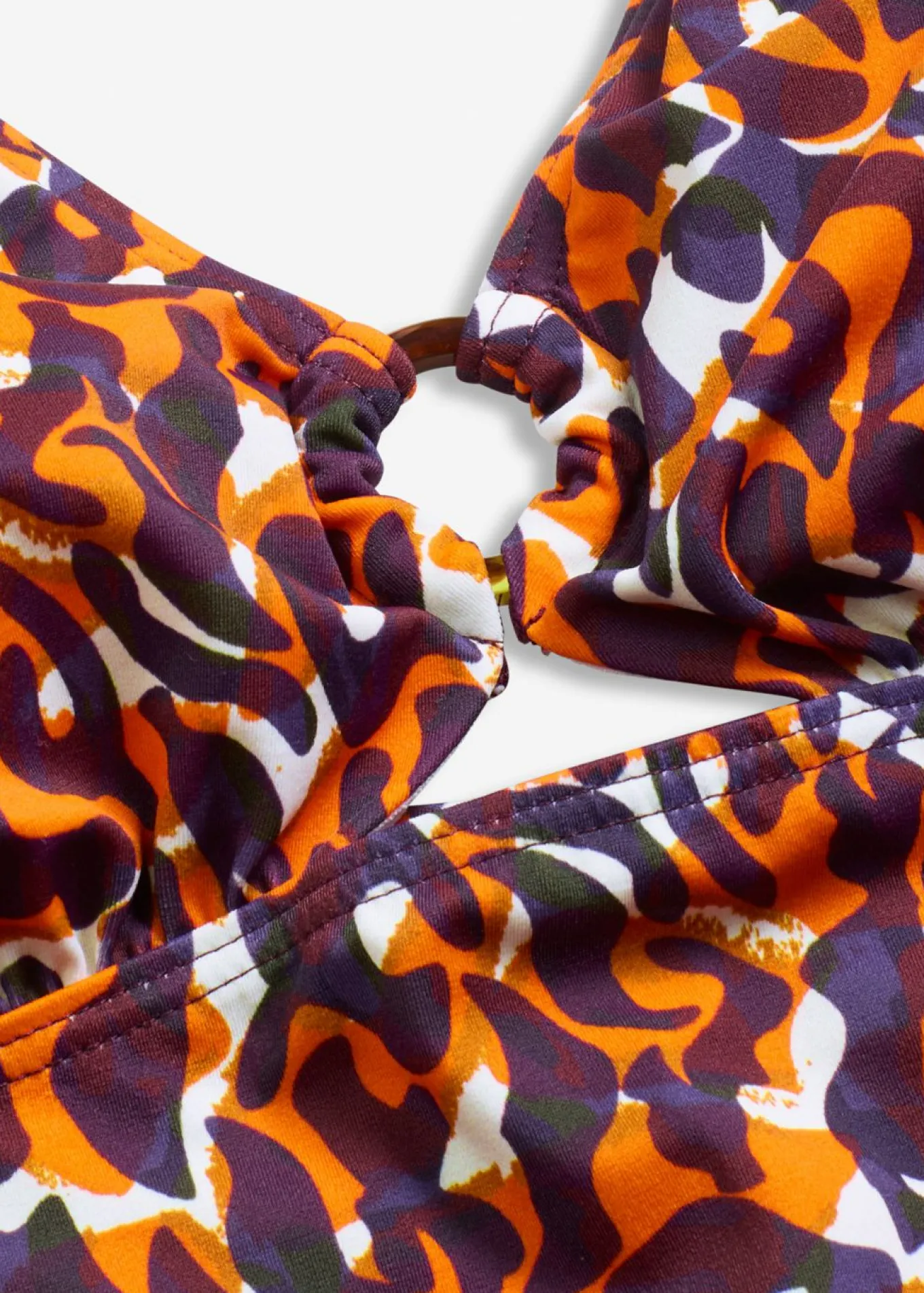 Tankini con cuello halter (2 piezas) con detalle de anilla