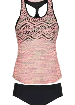 Tankini con encaje elástico (2 piezas)