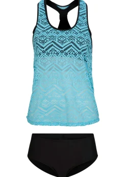 Tankini con encaje elástico (2 piezas)