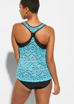 Tankini con encaje elástico (2 piezas)