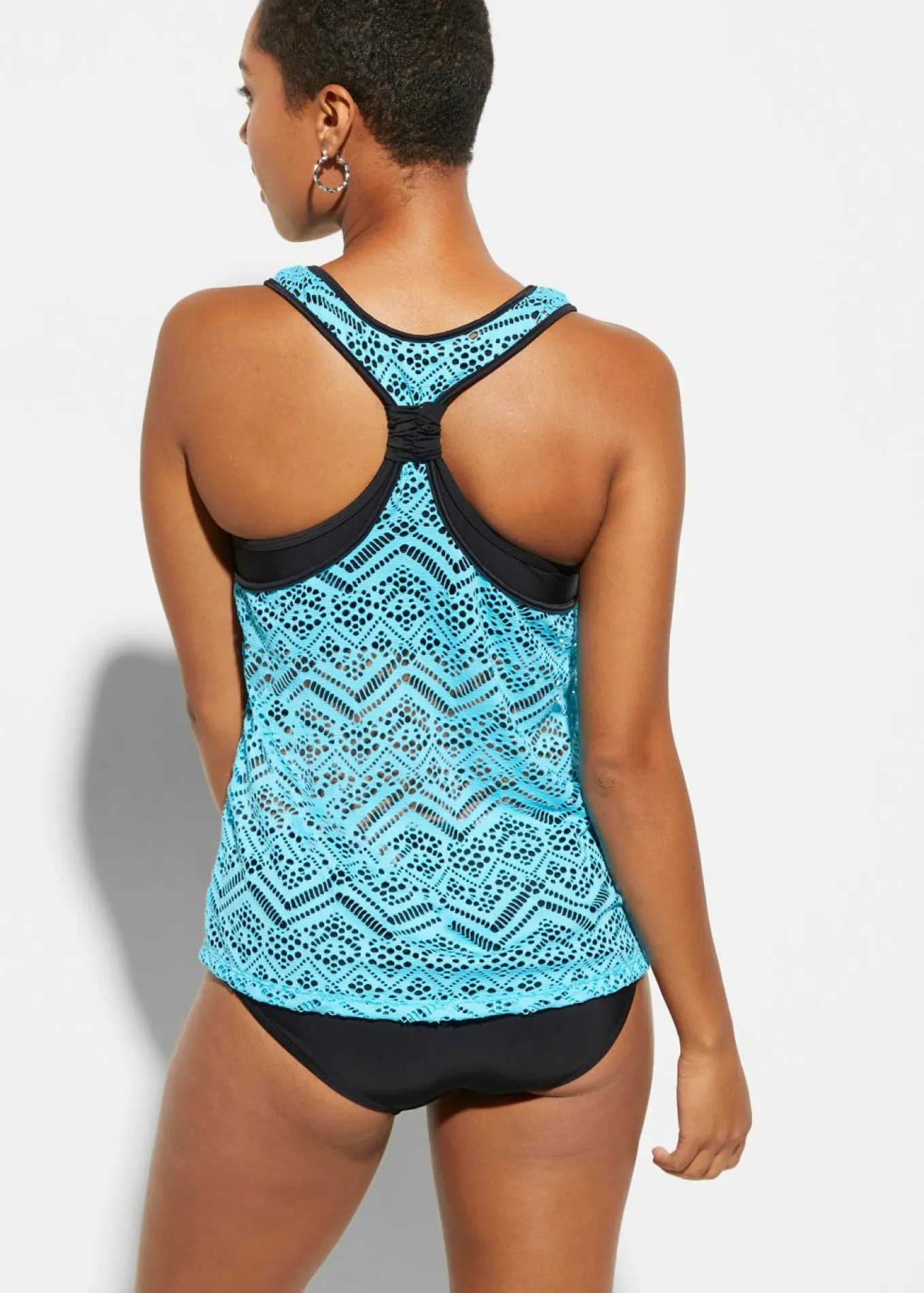 Tankini con encaje elástico (2 piezas)