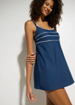 Tankini largo con costuras decorativas (2 piezas)