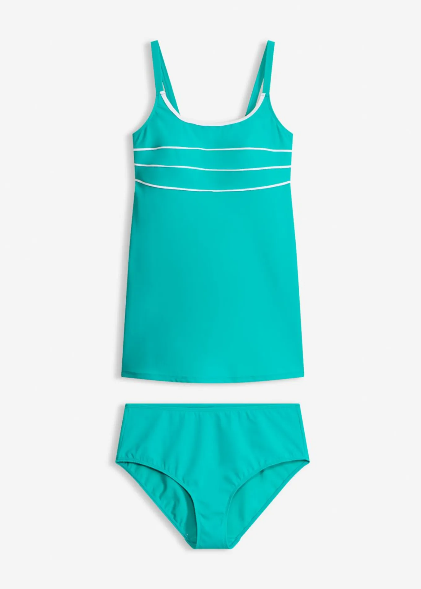 Tankini largo con costuras decorativas (2 piezas)