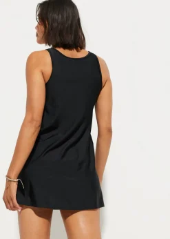 Tankini largo de secado rápido con encaje (2 piezas)