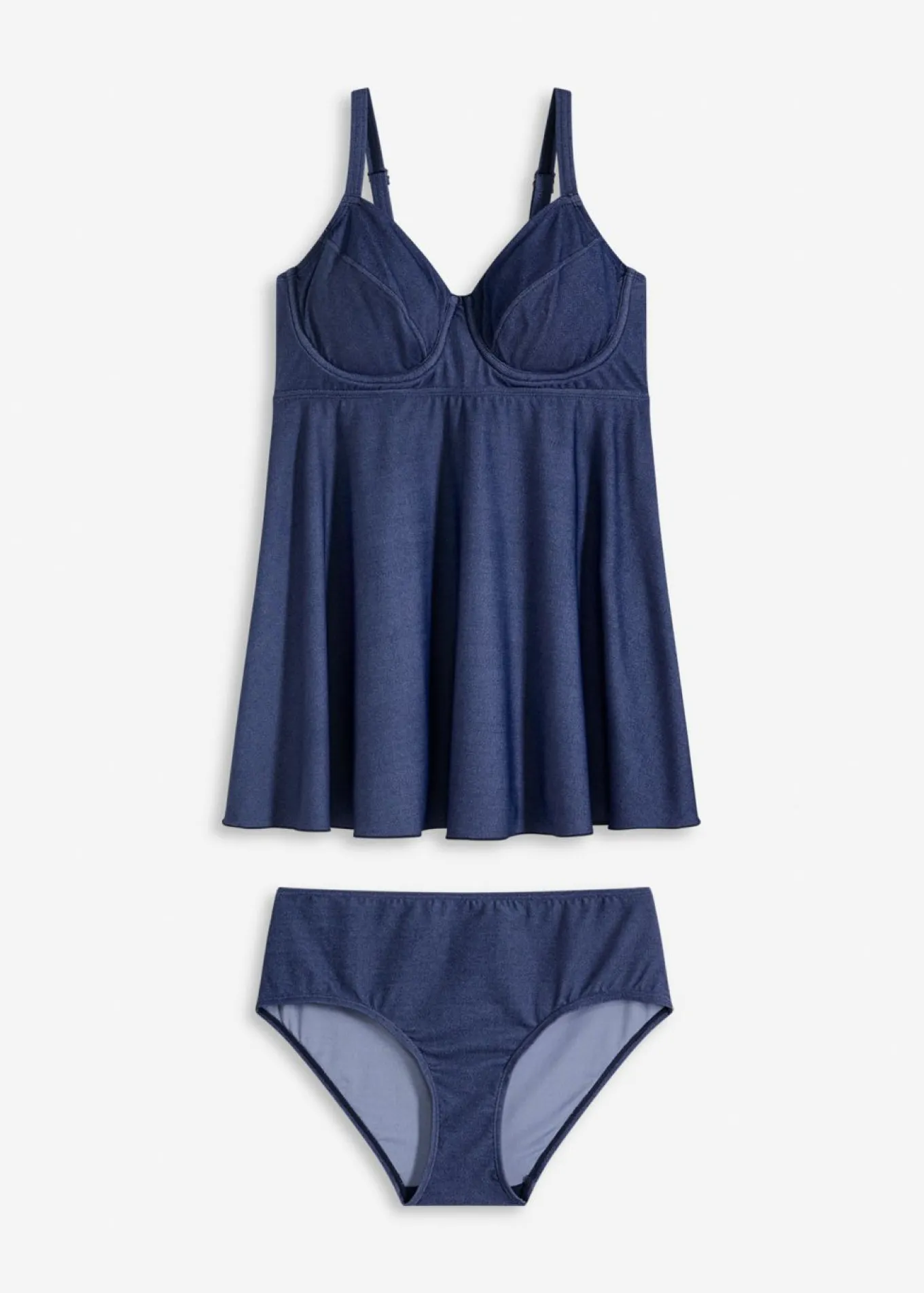 Tankini largo (2 piezas) con aspecto vaquero