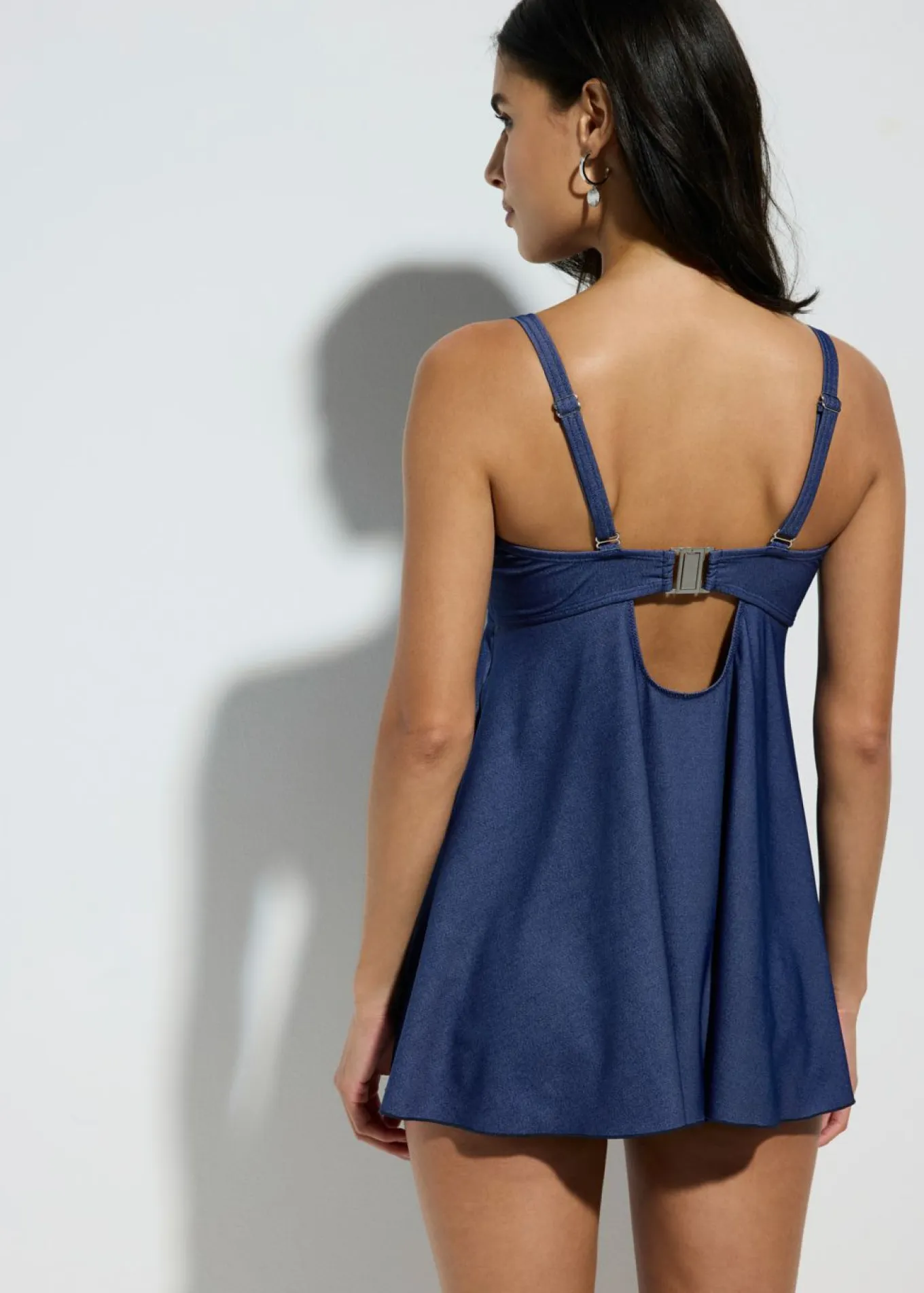Tankini largo (2 piezas) con aspecto vaquero
