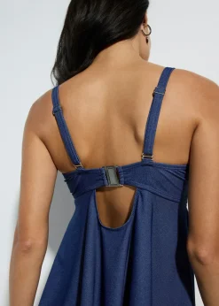 Tankini largo (2 piezas) con aspecto vaquero