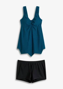 Tankini largo (2 piezas) de dobladillo irregular