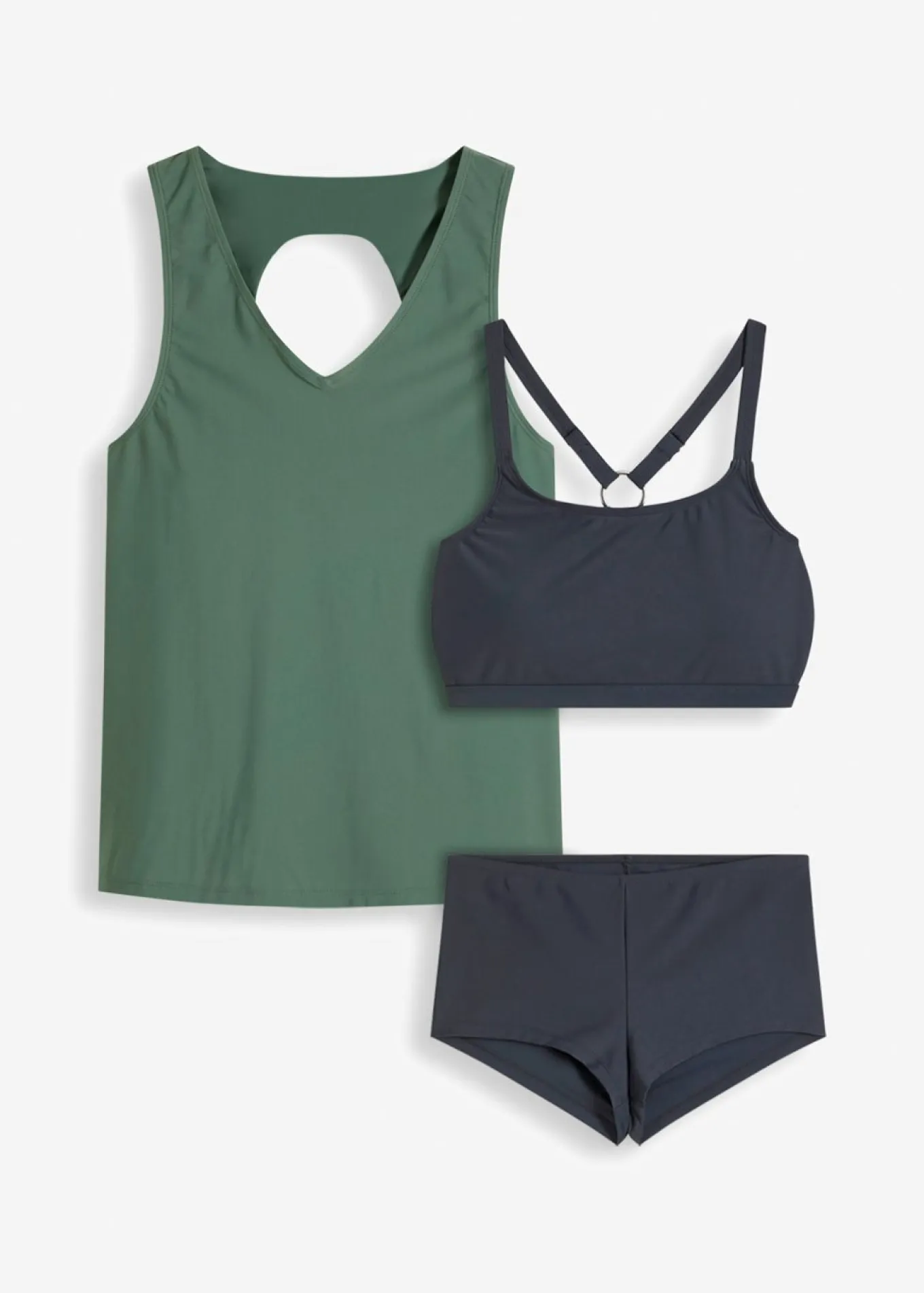 Tankini (3 piezas) con top tipo bandeau