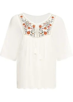 Túnica arrugada de viscosa suave