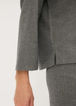 Túnica con diseño en espiga de tejido firme