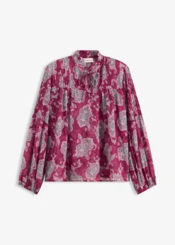 Túnica de gasa con patrón paisley