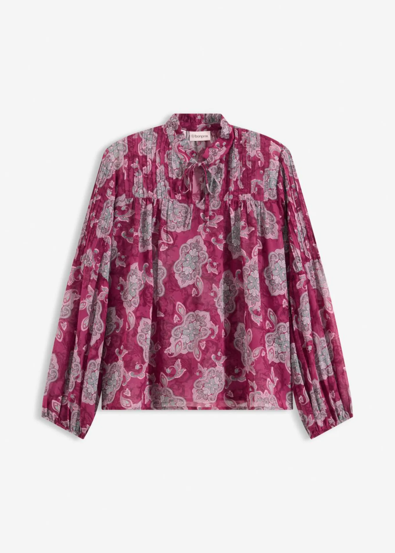 Túnica de gasa con patrón paisley