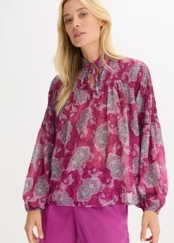 Túnica de gasa con patrón paisley