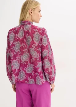 Túnica de gasa con patrón paisley
