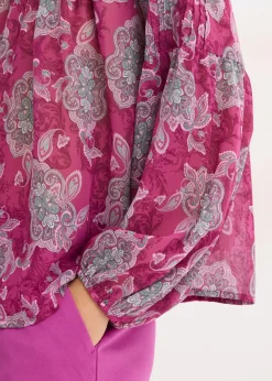 Túnica de gasa con patrón paisley