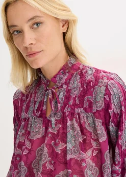 Túnica de gasa con patrón paisley