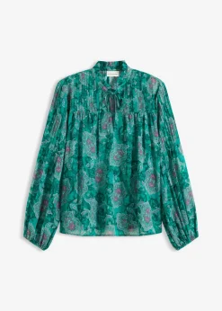Túnica de gasa con patrón paisley