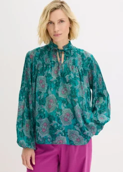 Túnica de gasa con patrón paisley