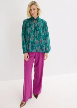Túnica de gasa con patrón paisley