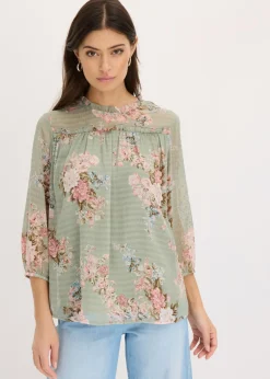 Túnica de gasa estampada