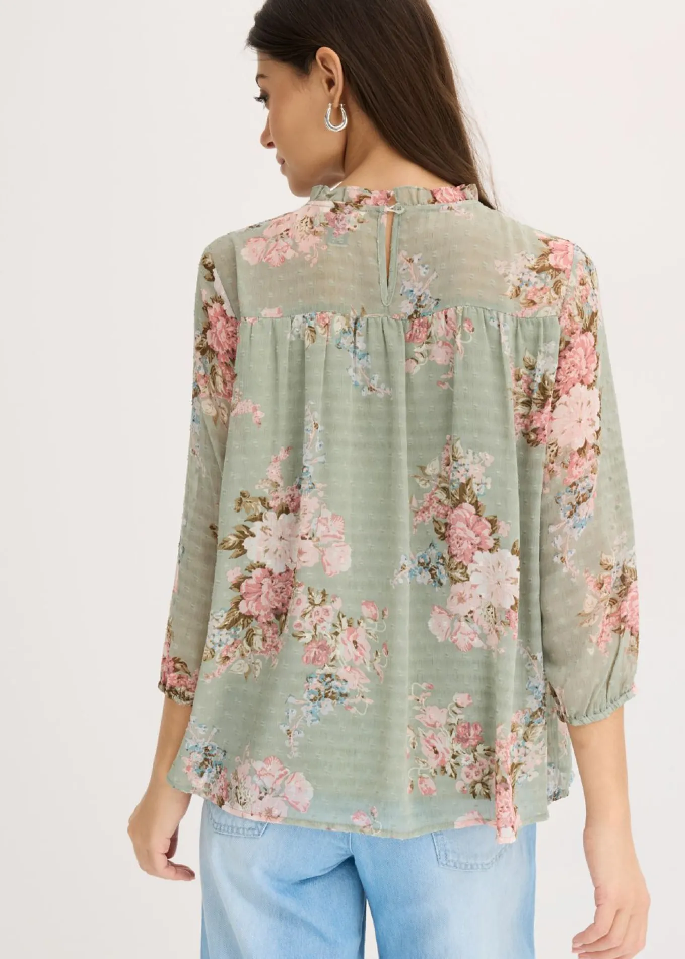 Túnica de gasa estampada