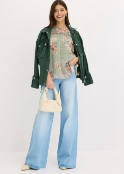 Túnica de gasa estampada
