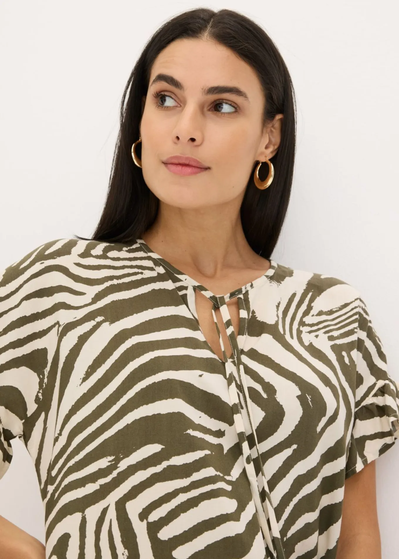 Túnica holgada de viscosa
