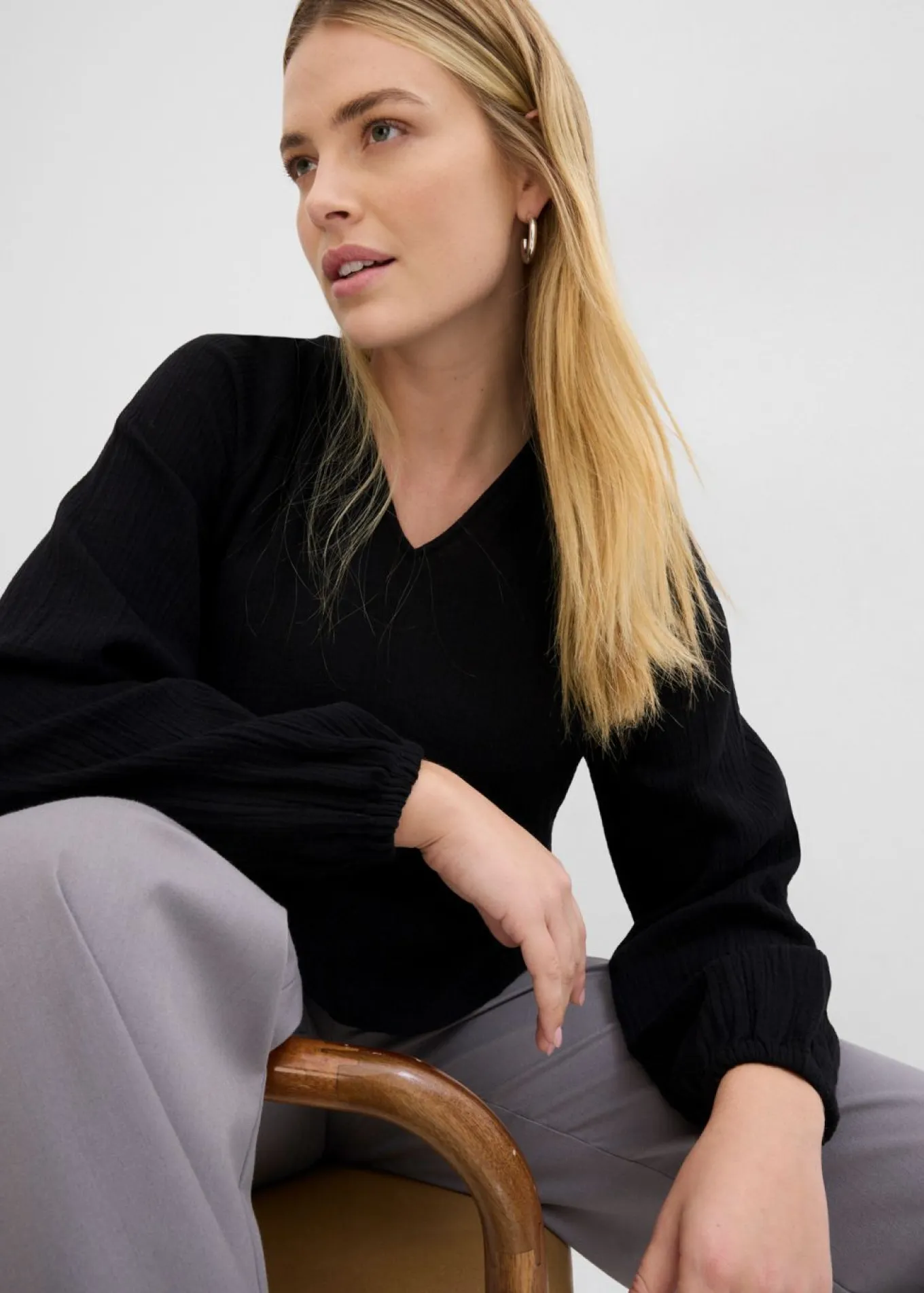 Túnica larga de muselina