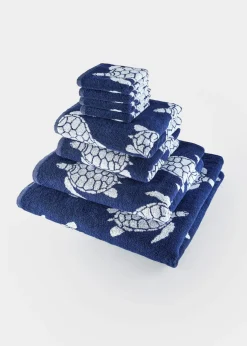 Toalla de mano de algodón con diseño de tortugas
